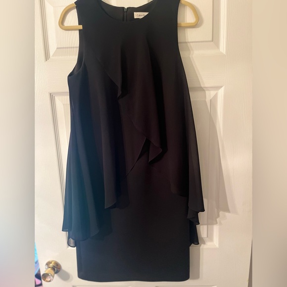 Calvin Klein Scuba with Chiffon Layover - Picture 3 of 3